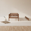 Twin Size Wood Daybed with Trundle and Fence Guardrails