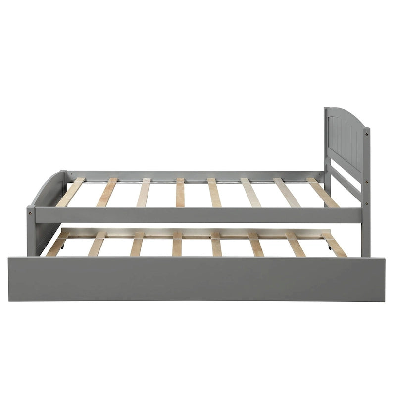 Lit plateforme simple avec lit gigogne